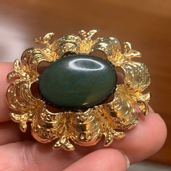 Costume Gold black tone ring Statement Custom Made Costume Ring size 7.5 - Picture 5 of 8